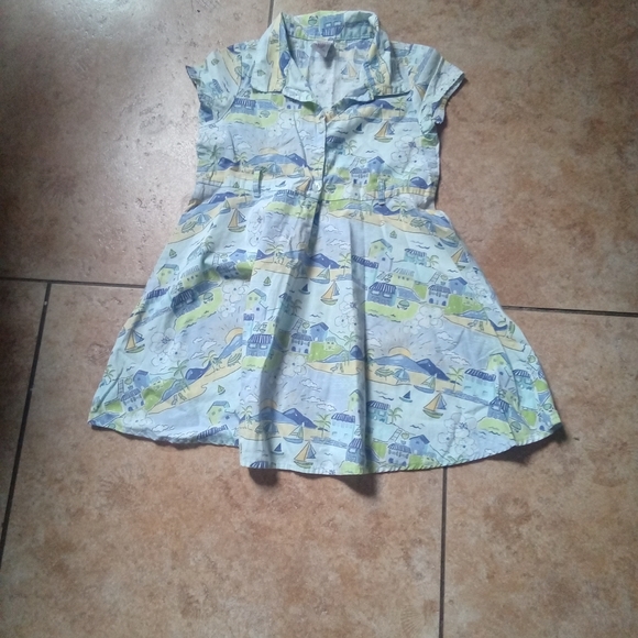 Gymboree Other - Gymboree Blue and Green Ruffled Tiered Sundress